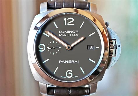 Panerai Luminor Marina Tobacco Dial Titanium .